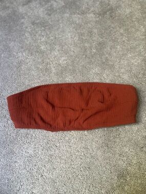 SHEIN Rust Brown Bandeau Top